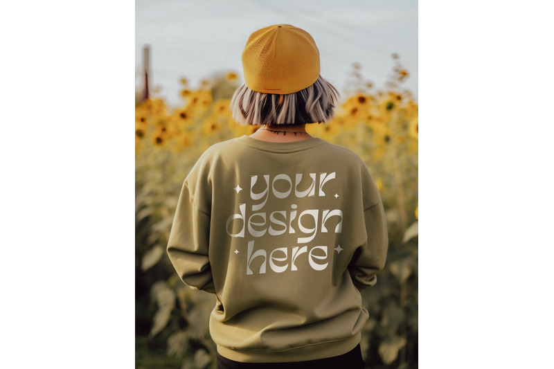 gildan-18000-back-mockup-gildan-military-green-mockup-crewneck-back