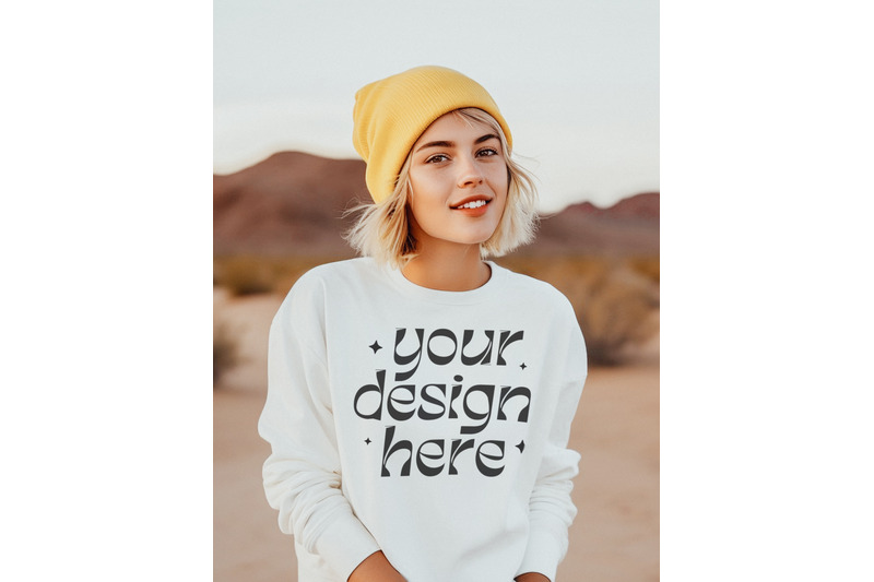 white-gildan-18000-mockup-crewneck-sweatshirt-mockup-sweater-model