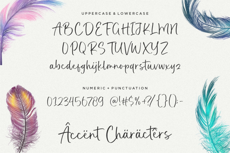 realistic-feather-font