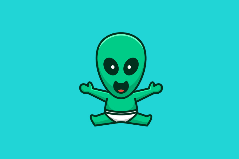 baby-alien-vector-template-design-logo