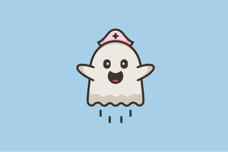 ghost-nurse-logo-vector-template-design-logo