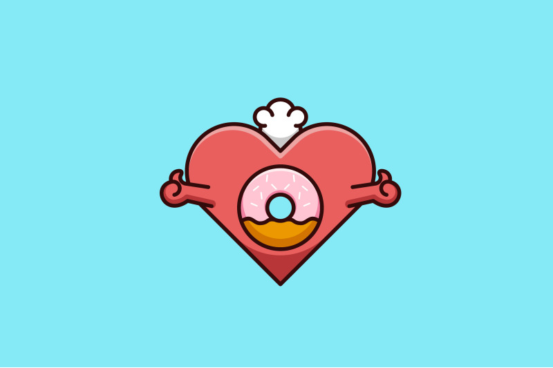 heart-donut-vector-template-logo-design