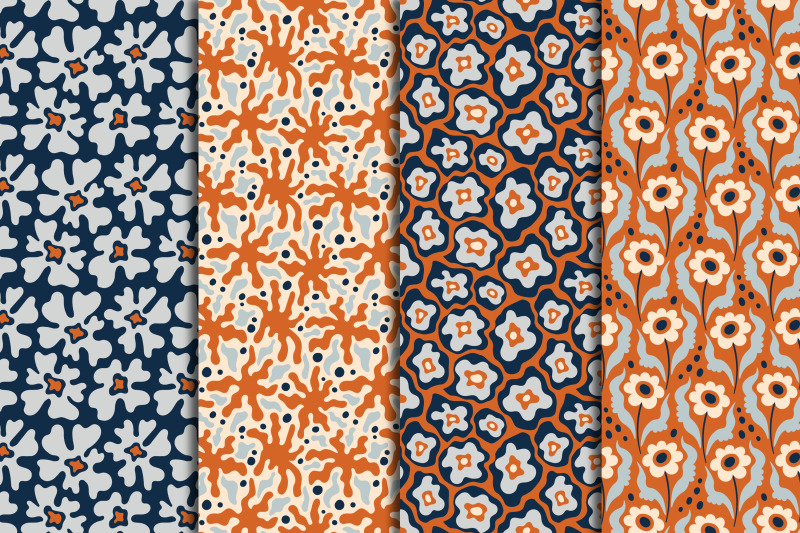 retro-matisse-flowers-seamless-patterns