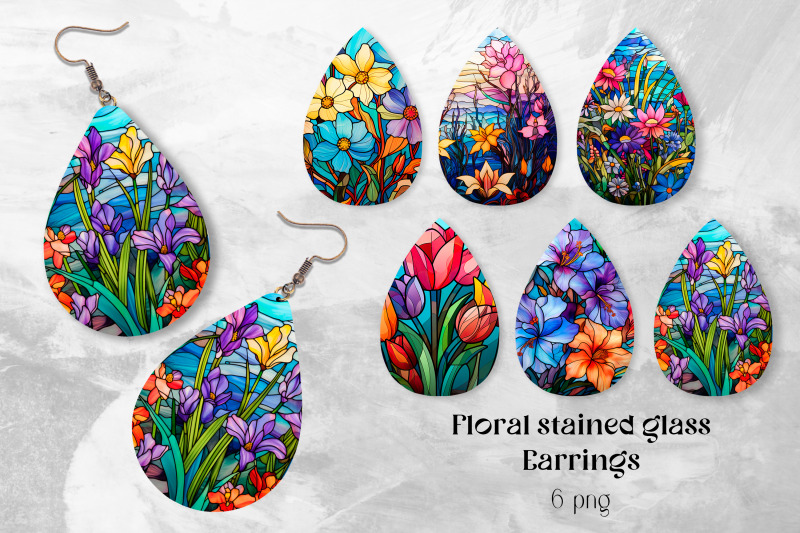 floral-earrings-sublimation-stained-glass-earring-template