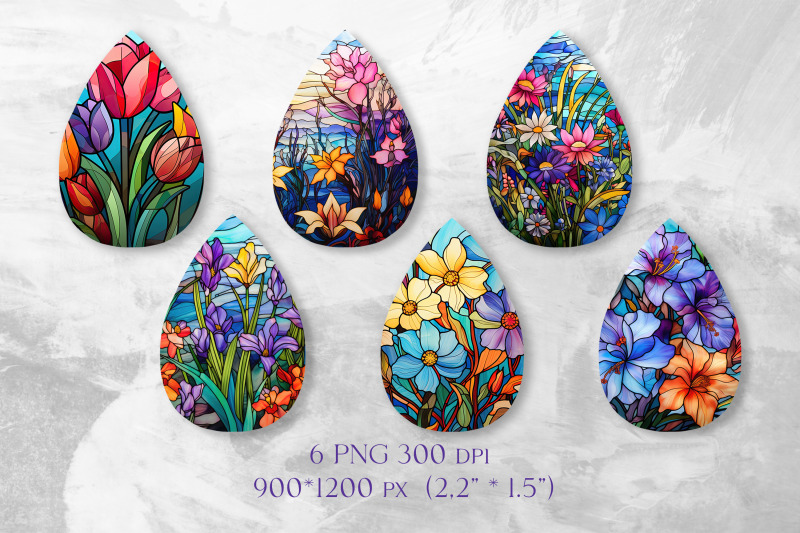 floral-earrings-sublimation-stained-glass-earring-template