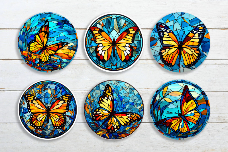 butterfly-round-earrings-sublimation-stained-glass-earring-template