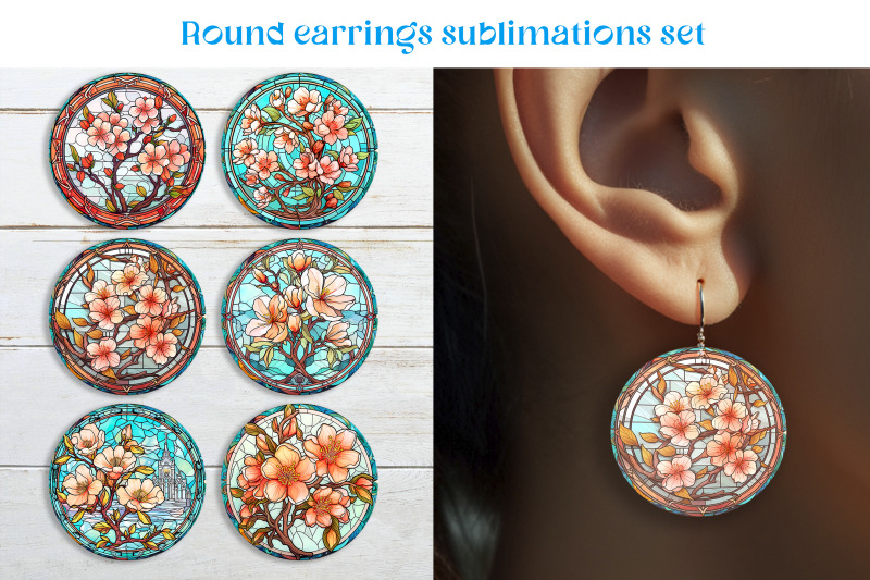 floral-round-earrings-sublimation-stained-glass-earring-template