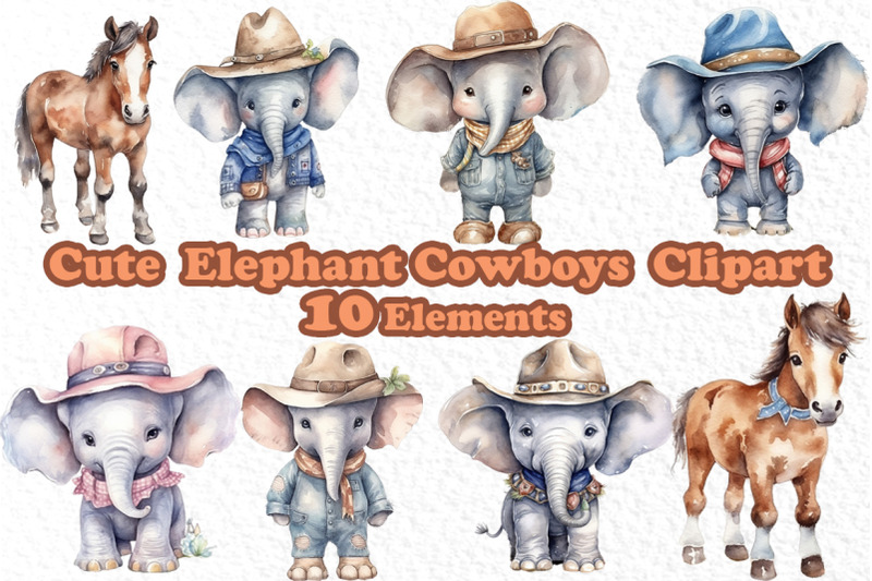 cute-elephants-clipart-cowboy-clipart-western-clipart
