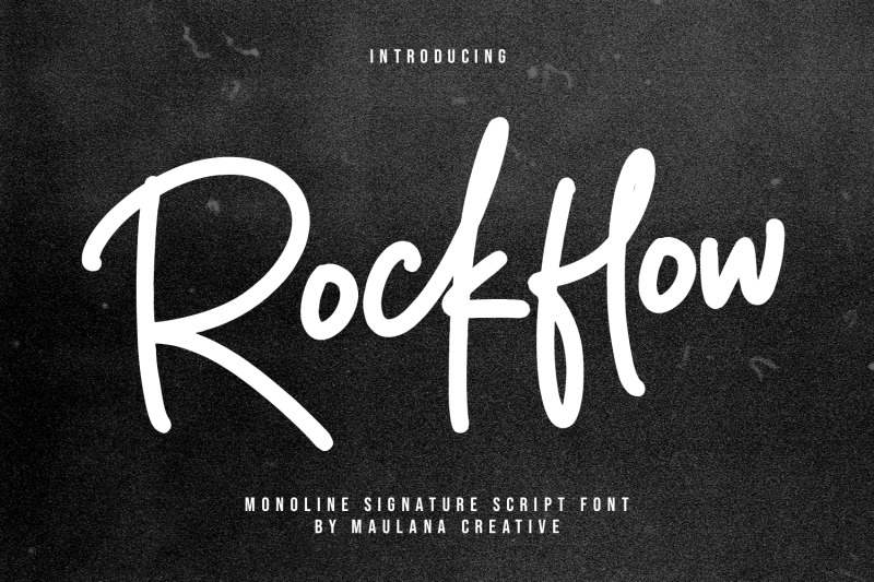 rockflow-signature-script-font