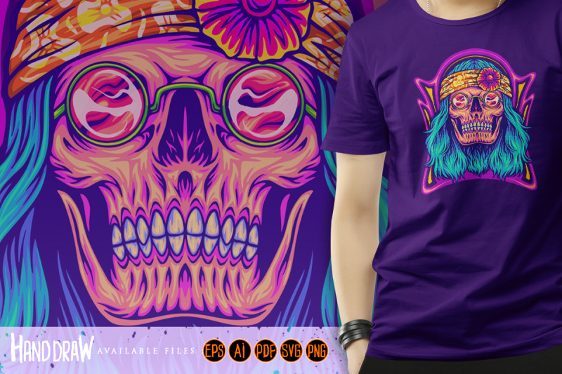 vintage-human-skulls-in-the-hippie-era