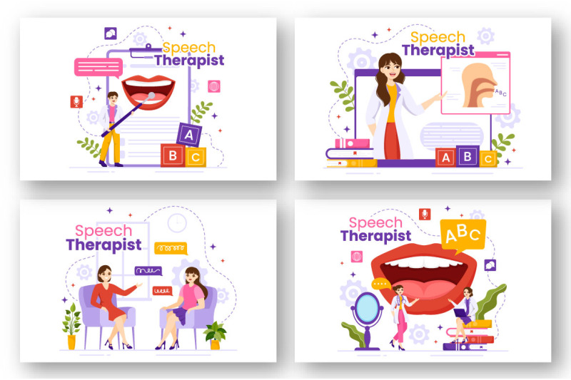 12-speech-therapist-vector-illustration