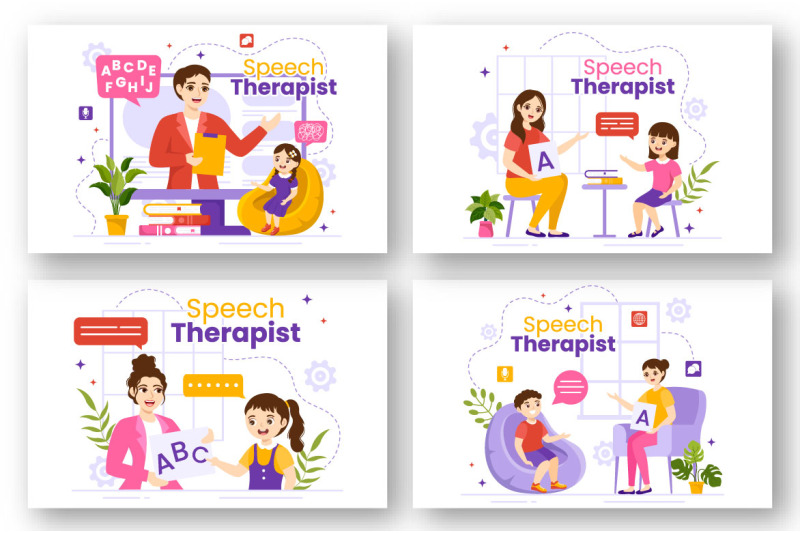 12-speech-therapist-vector-illustration