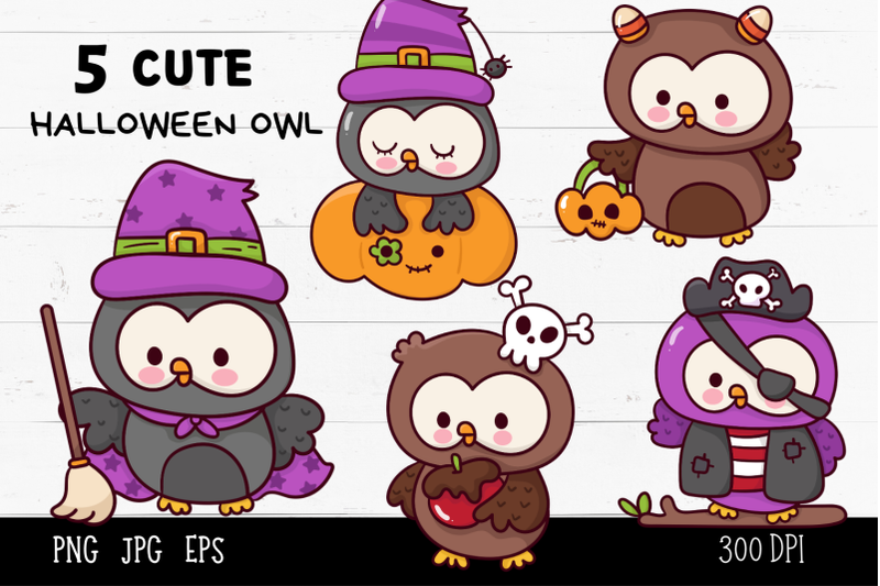 halloween-owl-clipart-spooky-animal-kawaii-cartoon