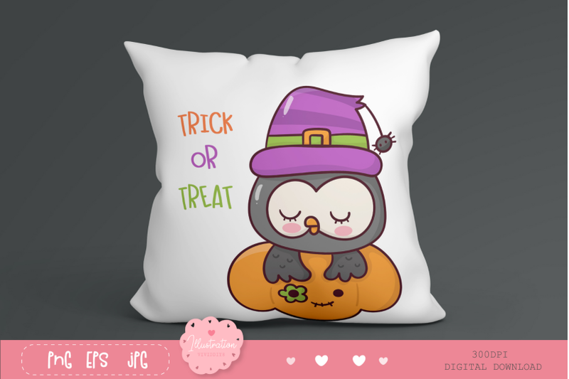 halloween-owl-clipart-spooky-animal-kawaii-cartoon