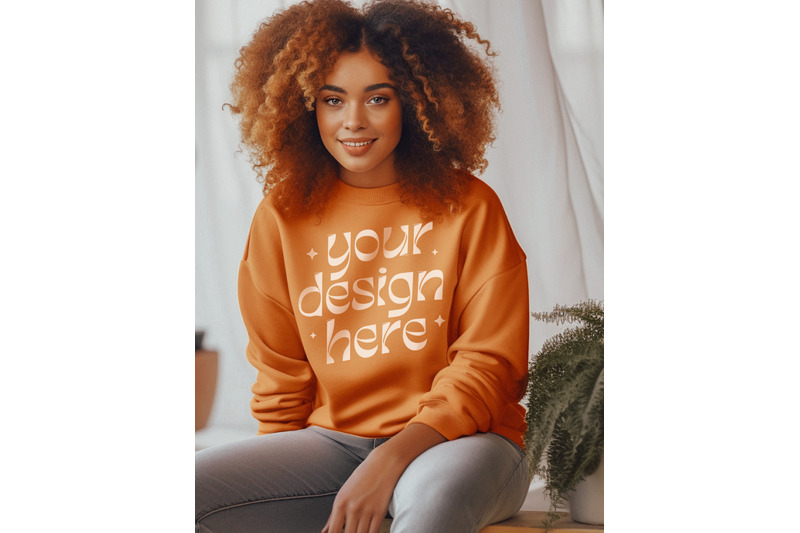 gildan-18000-mockup-gildan-orange-sweatshirt-mockup-crewneck-mockup