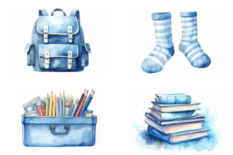 all-blue-back-to-school-watercolor