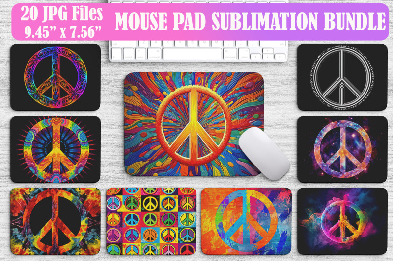 hippie-peace-symbol-mouse-pad-bundle