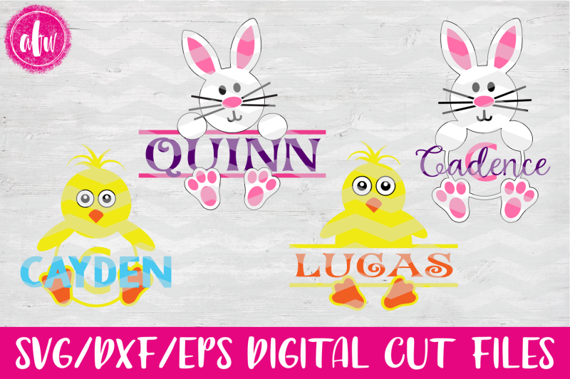 split-and-monogram-bunny-and-chick-svg-dxf-eps-digital-cut-files
