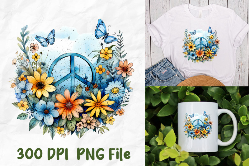 hippie-peace-sign-daisy-butterfly