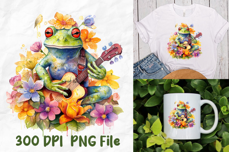 hippie-frog-playing-guitar-flowers