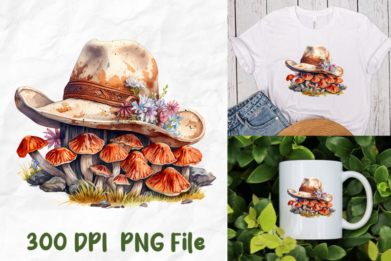 cowboy-hat-hippie-mushrooms-flowers