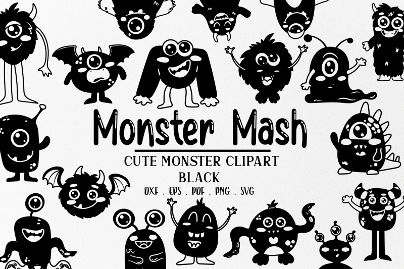 cute-black-monsters-svg-cute-halloween-svg-clipart-monster-svg-s