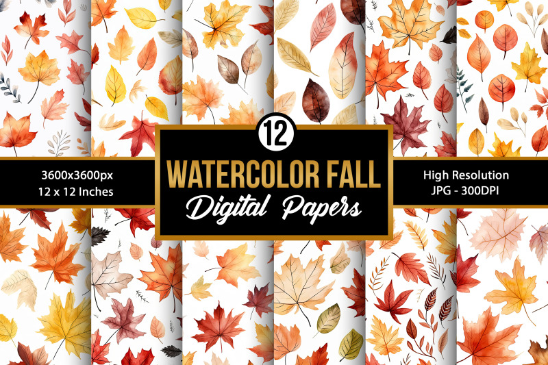 watercolor-fall-leaves-digital-papers