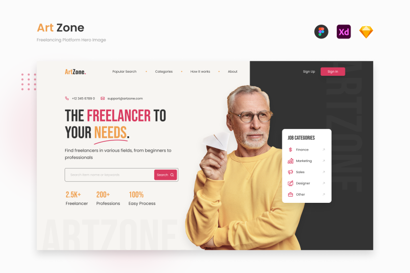 art-zone-modern-professional-freelancing-platform-hero-image