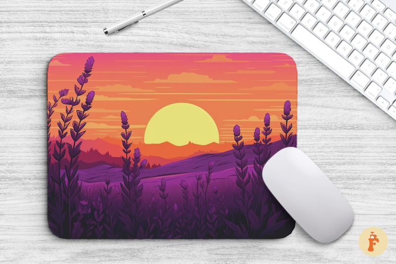 sunset-over-field-of-lavender-mouse-pad