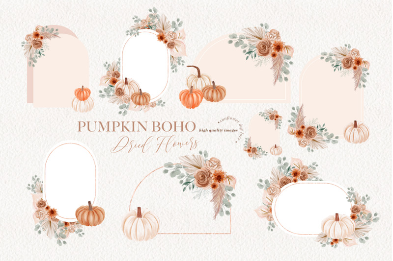 pumpkin-dried-floral-pampas-grass-clipart-little-pumpkin