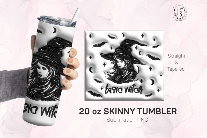 inflated-bubble-witch-tumbler-wrap-3d-design-skinny-tumbler