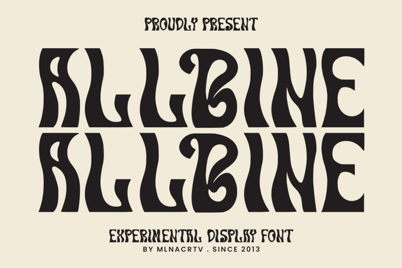 allbine-experimental-display-font