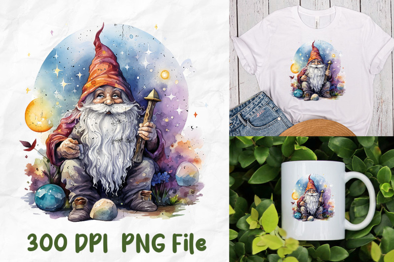 hippie-gnome-universe-retro-moon-stars