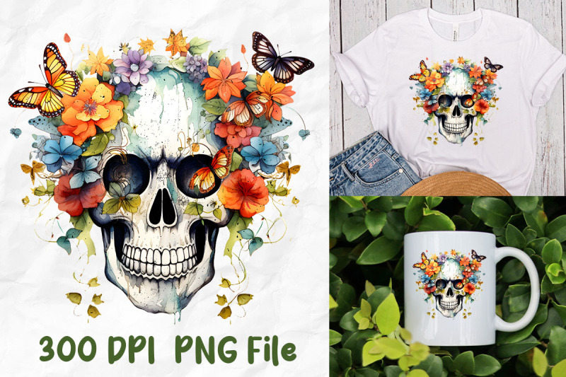 hippie-flowers-and-vintage-skull