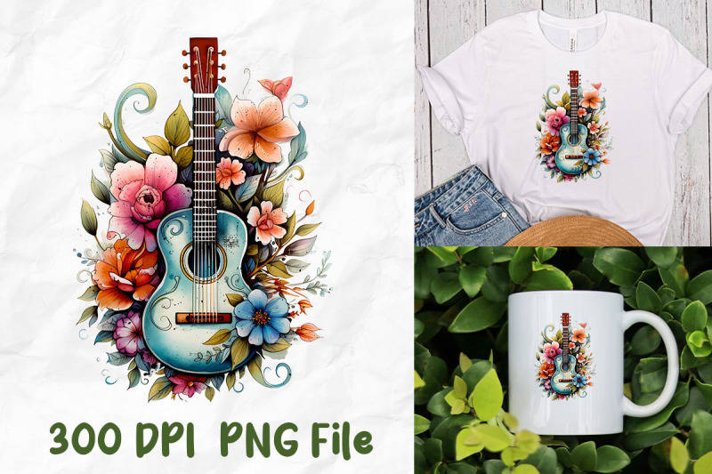 retro-hippie-pattern-guitar-and-flowers