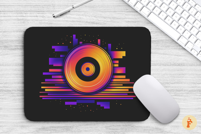 simple-disco-record-art-mouse-pad