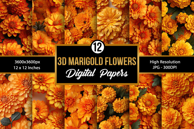 3d-marigold-flowers-seamless-patterns