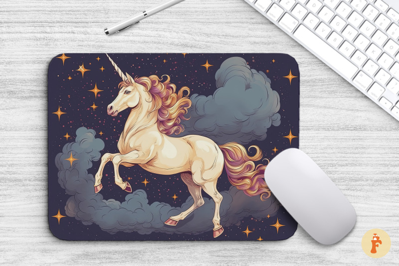vintage-unicorn-on-clouds-mouse-pad
