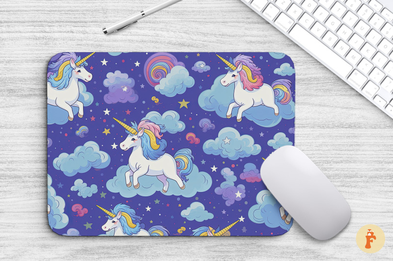 cute-unicorn-and-cloud-pattern-mouse-pad