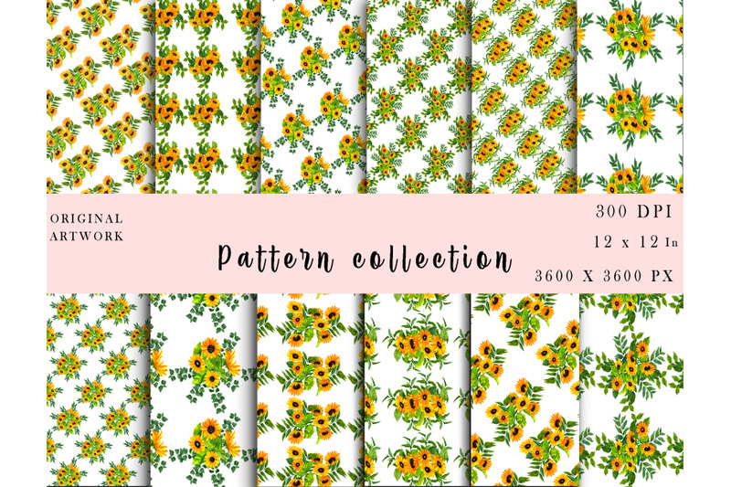 sunflowers-floral-pattern-collection