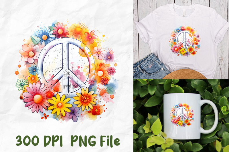 hippie-rainbow-wild-flowers-peace-sign