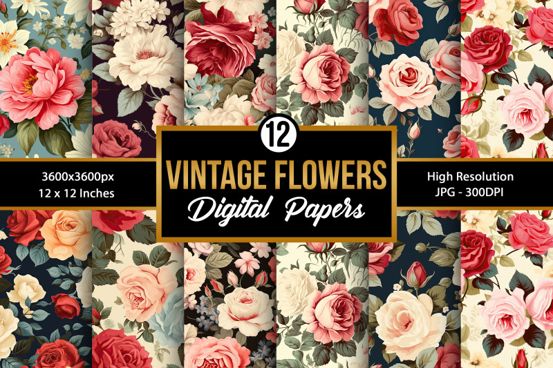 vintage-roses-flowers-digital-papers