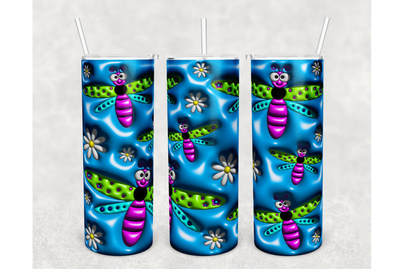 3d-dragonflies-tumbler-wrap-20oz-skinny-tumbler-sublimation-design