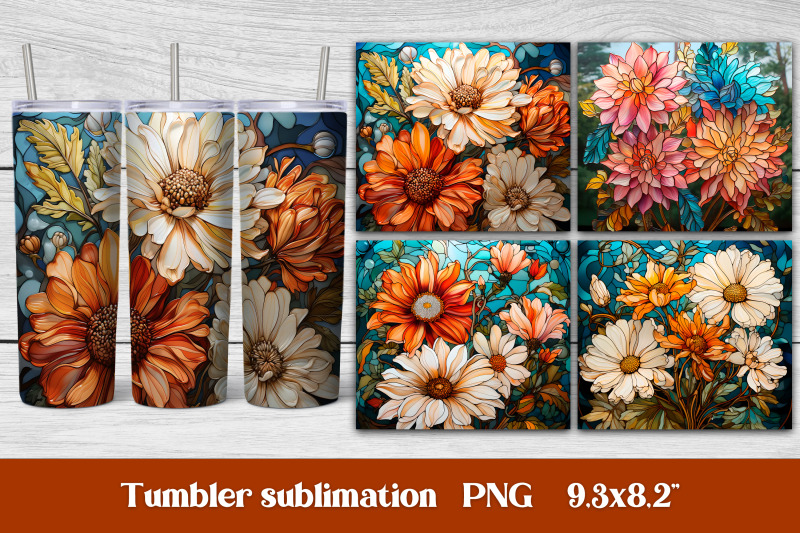 stained-glass-tumbler-wrap-flower-stained-glass-tumbler