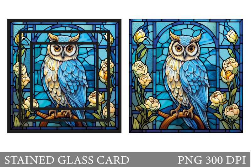 owl-stained-glass-card-stained-glass-owl-card-printable