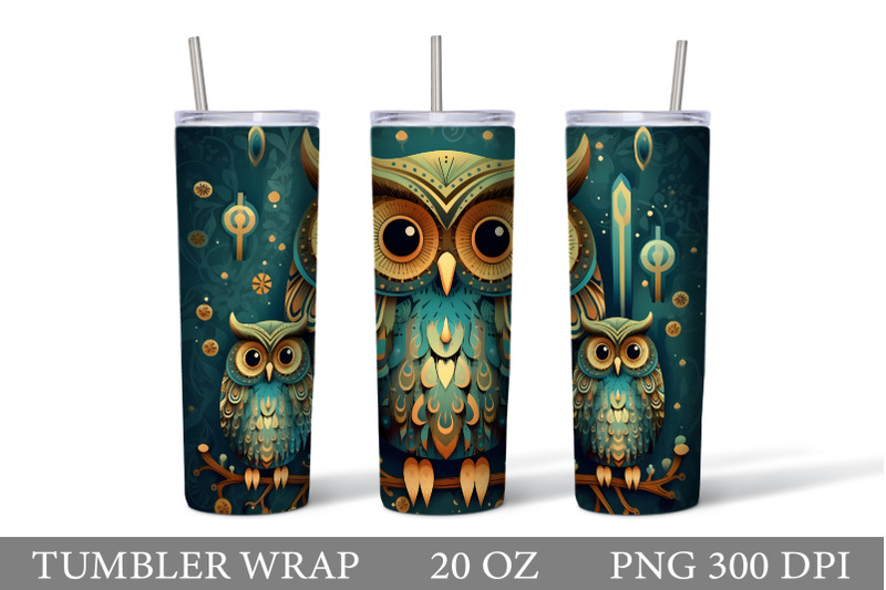 owls-tumbler-sublimation-owls-metal-tumbler-wrap-design