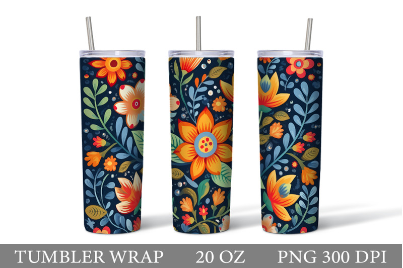 flowers-tumbler-wrap-design-flowers-tumbler-sublimation