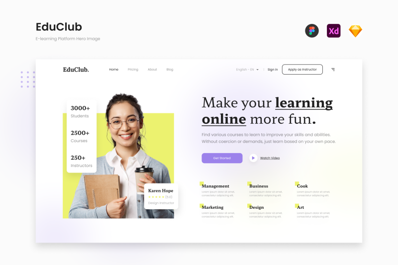 educlub-simple-professional-e-learning-platform-hero-image
