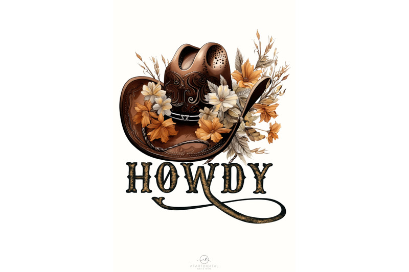 western-howdy-png-sublimation-design-download-cowboy-hat-with-flower