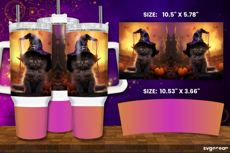 halloween-black-kitty-bundle-tumbler-mug-pen